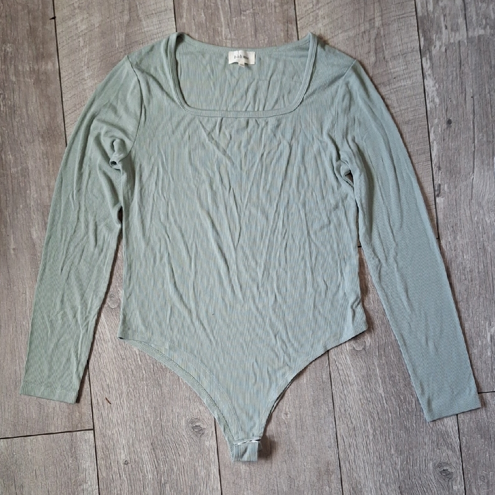 Bohme Soft Green Long Sleeve Bodysuit